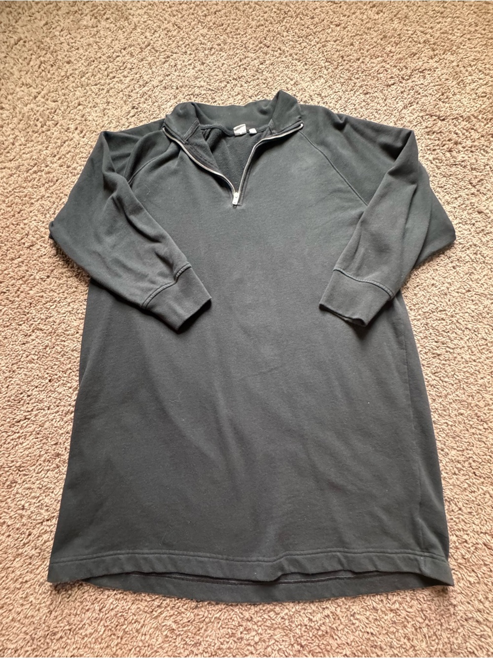 GAP Women's Zip-Up Sweatshirt Dress - Black